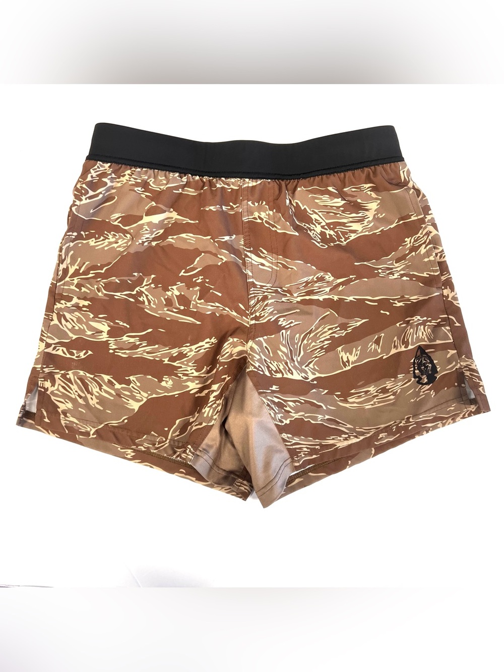 TacHuntFish THF Desert Tiger Stripe Athletic Training Shorts Size M Medium